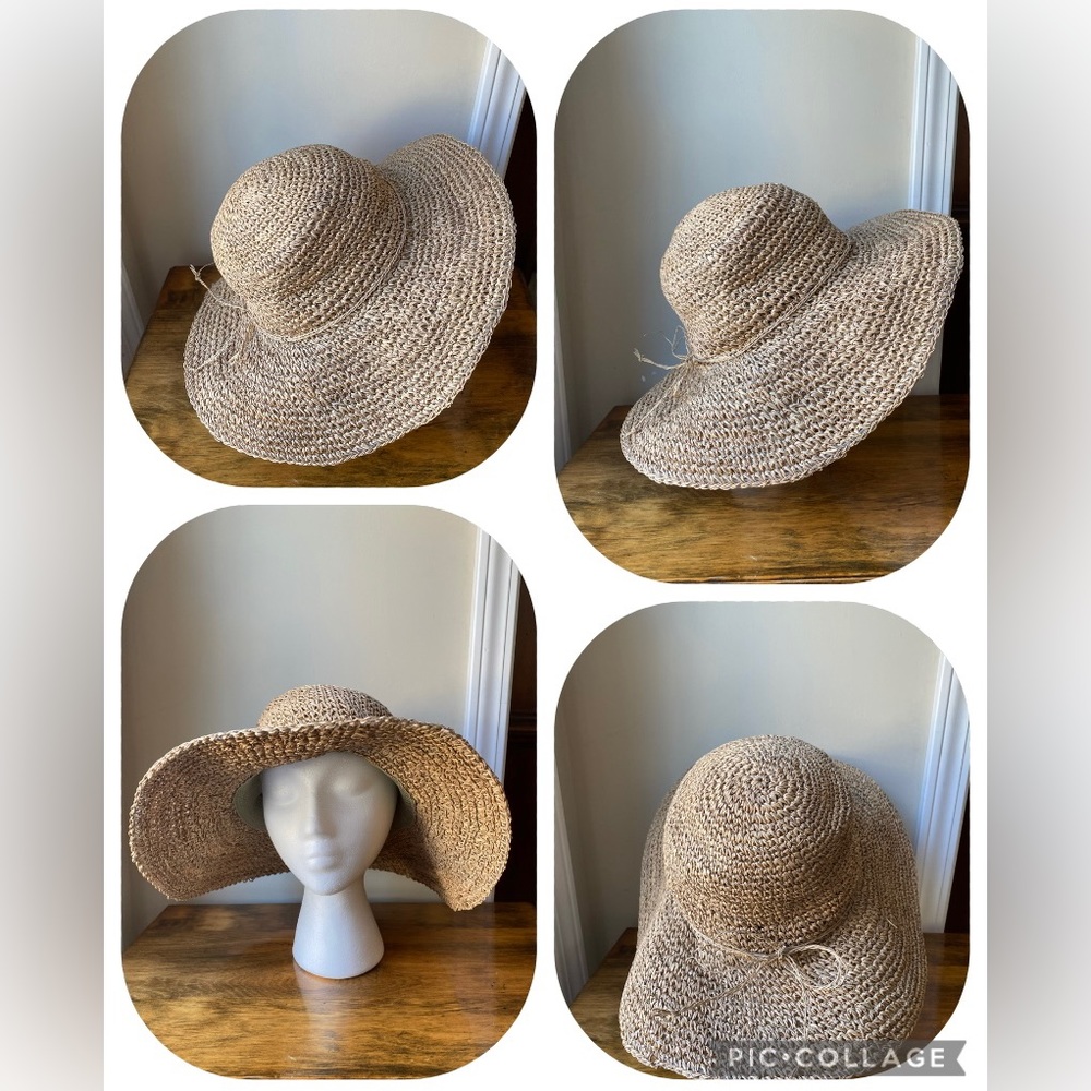 J Hats Straw Women’s hat One Size Fits All Natural Beige, Bardot' Style